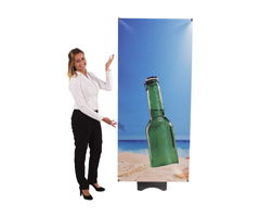 Outdoor banner stand