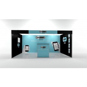 Exhibition display ISOframe fabric Row stand Maxi - 400x300 cm