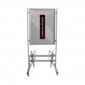 Advertising bicycle stand with DIN A1 poster frame