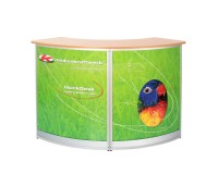 QuickDesk half round counter large
