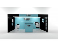 Exhibition display ISOframe fabric Row stand Maxi - 400x300 cm