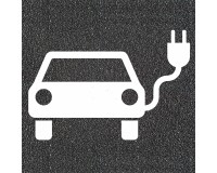 Road marking - electric car symbol - asphalt sticker
