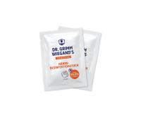 Hand disinfection wipe with alcoholic solution for hand disinfection