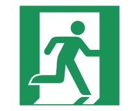 Emergency exit right - rescue sign