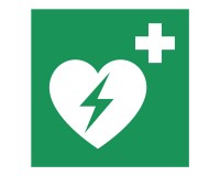 Defibrillator rescue sign - E010
