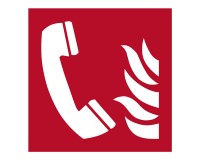 Fire alarm telephone - Fire protection sign