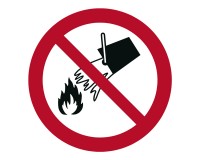 Prohibition sign Extinguish with water prohibited - P011