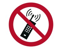 Prohibition sign mobile radio prohibited - P0013