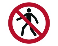 Prohibition sign For pedestrians prohibited - P004