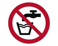 Prohibition sign No drinking water - P005