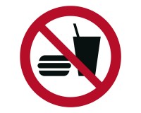 Prohibition sign eating and drinking prohibited - P022