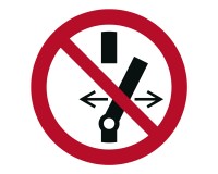 Prohibition sign Do not switch - Switching prohibited - P031