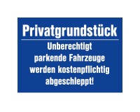 Private property - parking sign