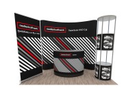 Promotion stand set 7 - exhibition wall, RollUp display, counter and showcase