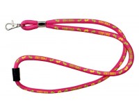 Cord lanyard with safety clasp