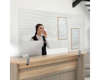 Spit guard wall individual with universal table holder