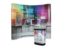 SuperSonic® EVO curved - folding display with SmallBox transport case