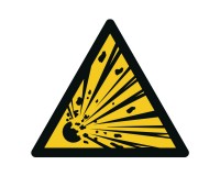 Warning sign Warning of explosive substances - W002