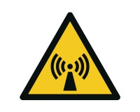 Warning sign warning of electromagnetic radiation - W005