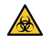Warning sign warning of biohazard - W009