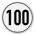Speed sign according to § 58 StVZO - 100 km/h - not retroreflective 